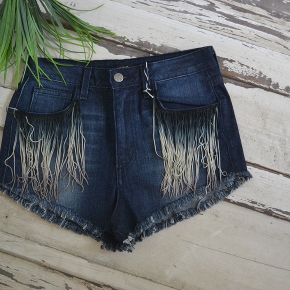 Fringe Jeans Festival Shorts - Picture 2 of 6